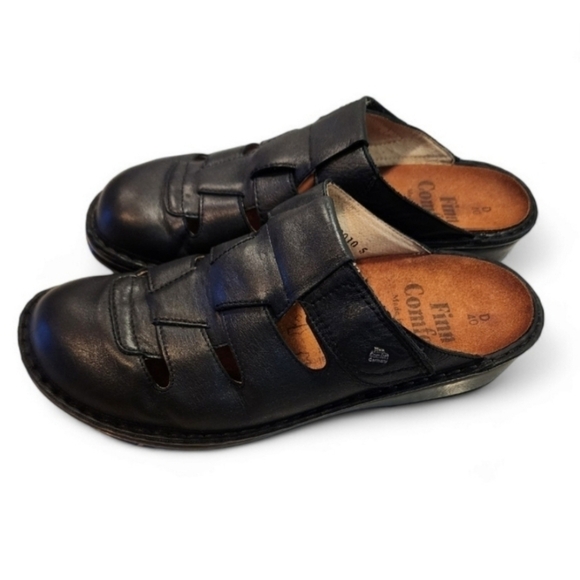 Finn Comfort Germany Leather Comfort Slide Sandals Size 40 D Orthopedic Clog - Picture 2 of 10